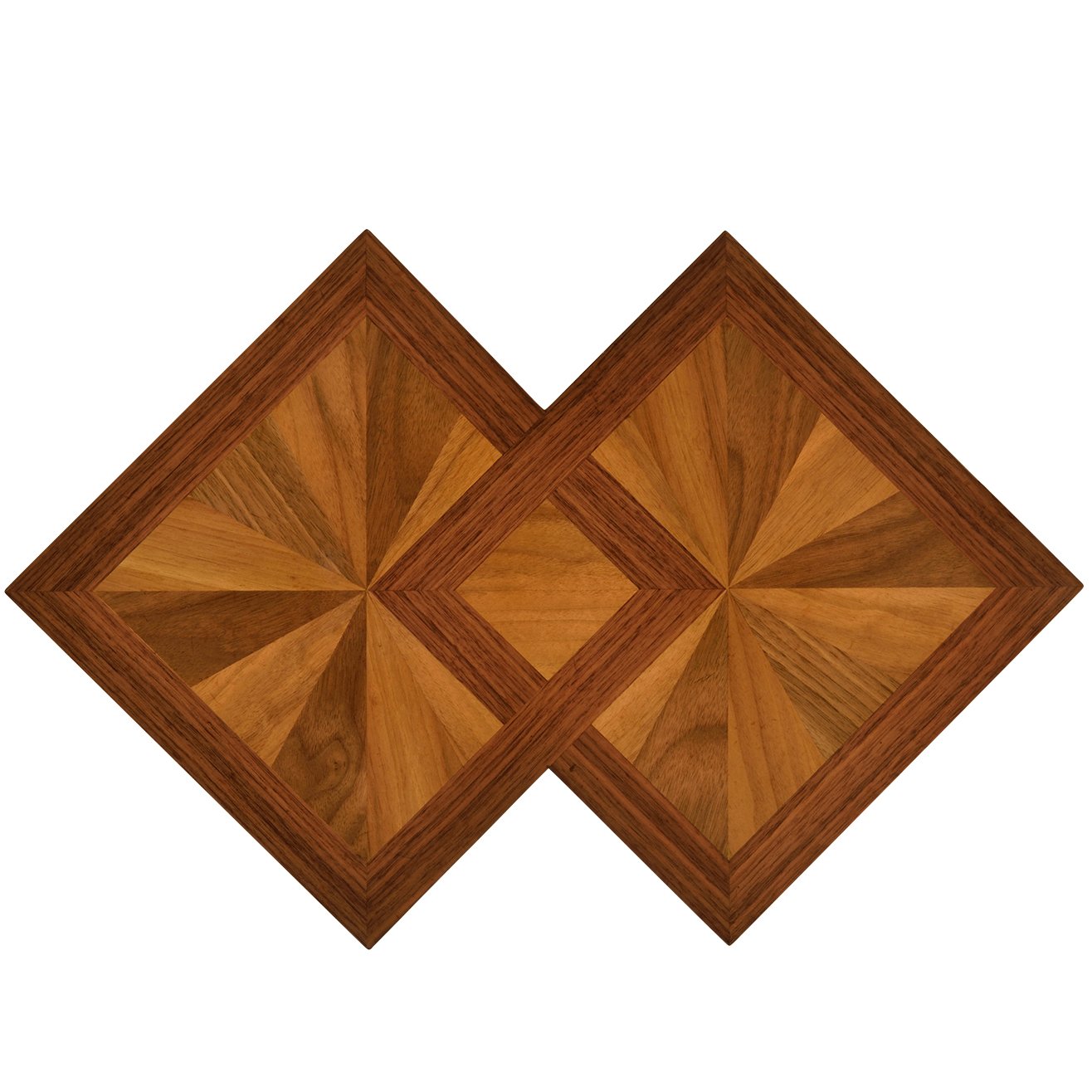 Side Table Double Diamond Bookmatched