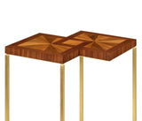 Side Table Double Diamond Bookmatched