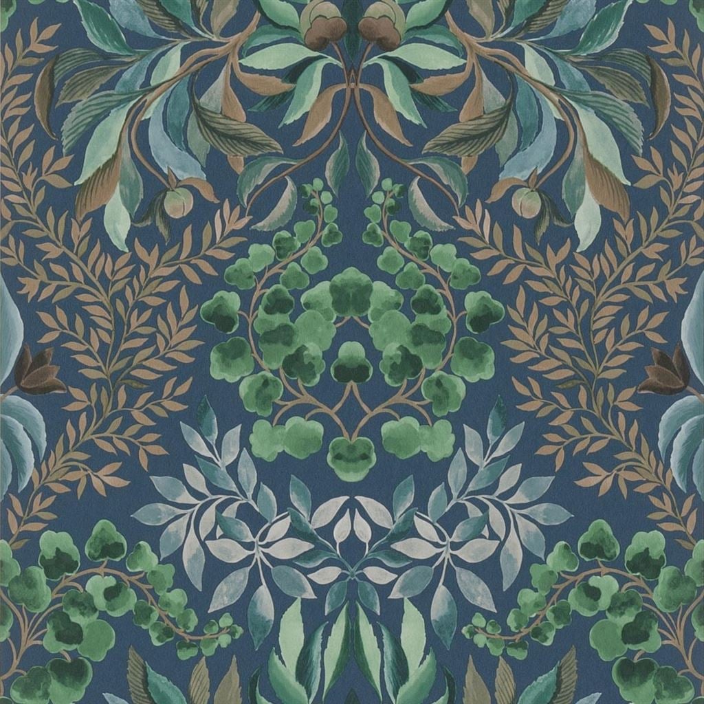 Karakusa Midnight — Designers Guild tapet