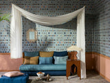 Kasbah room setting — Pierre Frey wallpaper
