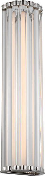 Kean 21" Wall Light — Chapman & Myers for Visual Comfort & Co. — Polished Nickel with Clear Glass Rods
