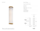 Kean 21" Wall Light — Chapman & Myers for Visual Comfort & Co. dimension drawing