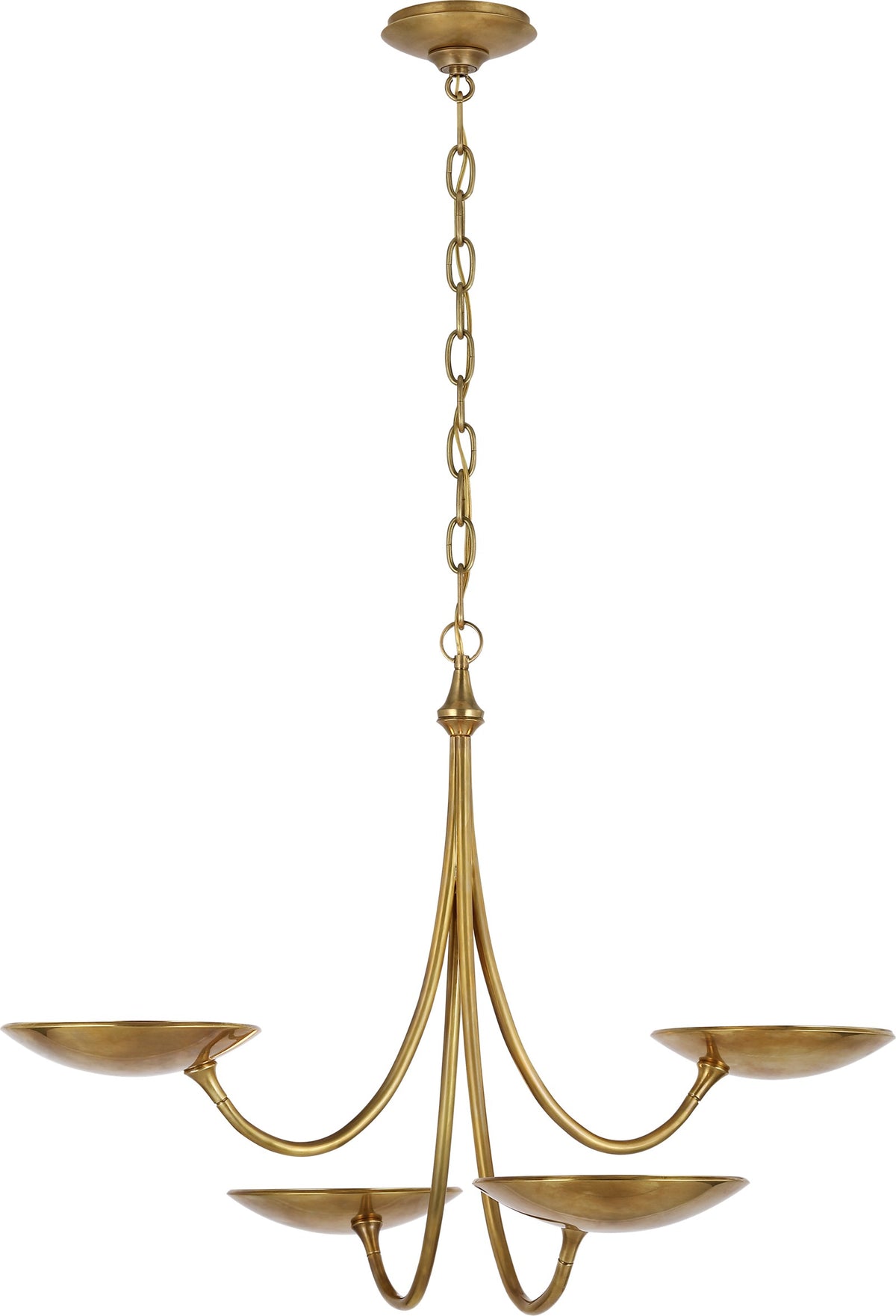 Keira Medium Chandelier — Thomas O'Brien for Visual Comfort & Co. — Hand-Rubbed Antique Brass