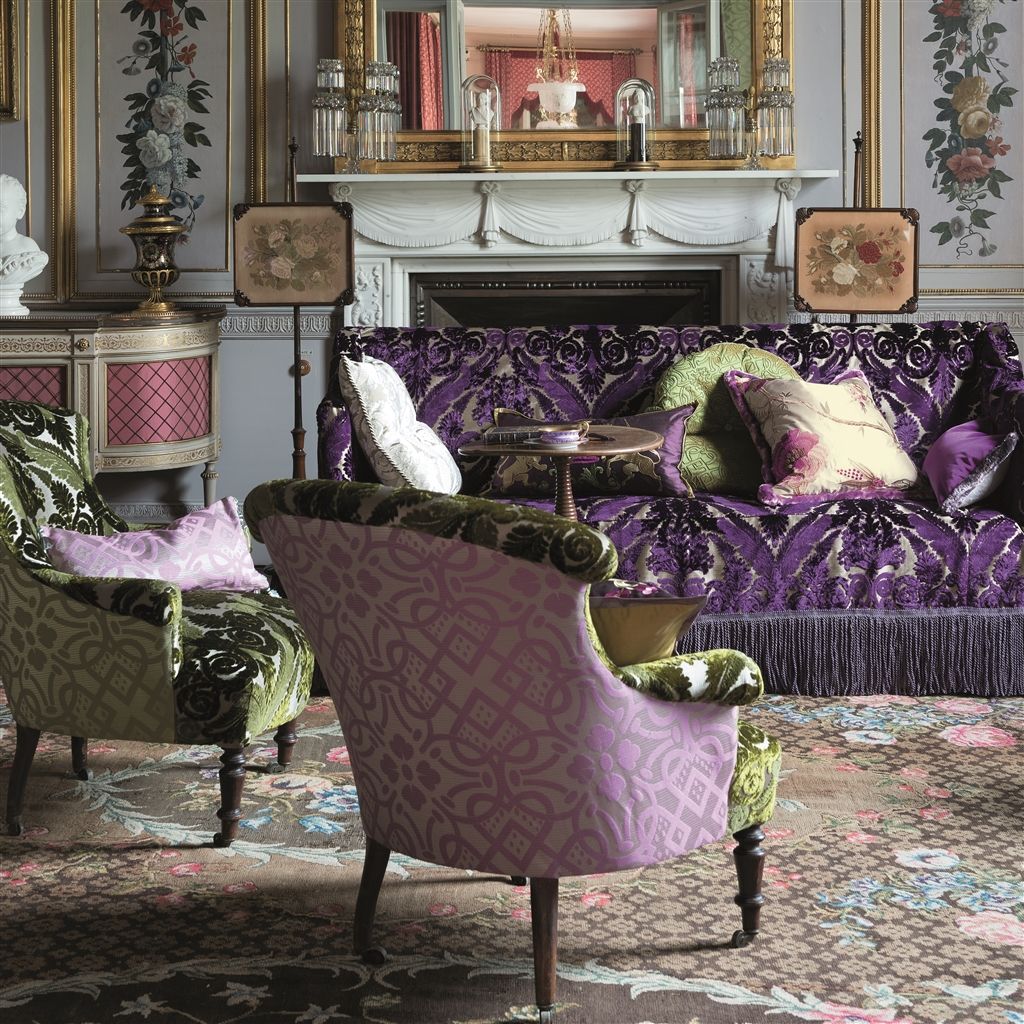 Kensington Brocade Tyg — Designers Guild i miljö