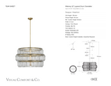 Killarney 32" Layered Drum Takkrona — Waterford for Visual Comfort & Co. måttskiss