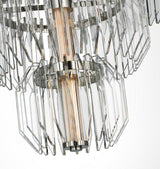 Killarney 32" Layered Takkrona — Waterford for Visual Comfort & Co. — Polished Nickel with Clear Crystal detaljbild