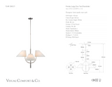 Kinsley Large One-Tier -kattokruunu — kate spade new york for Visual Comfort & Co. mittapiirros