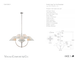 Kinsley Large Two-Tier -kattokruunu — kate spade new york for Visual Comfort & Co. mittapiirros