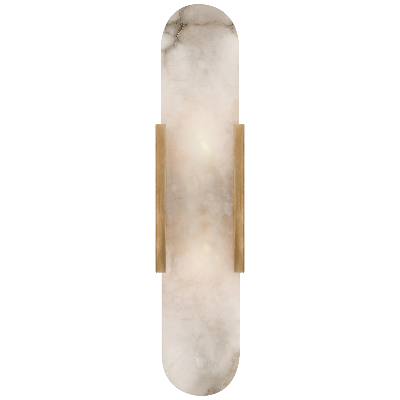 Melange Elongated Vägglampa – Antique Burnished Brass With Alabaster