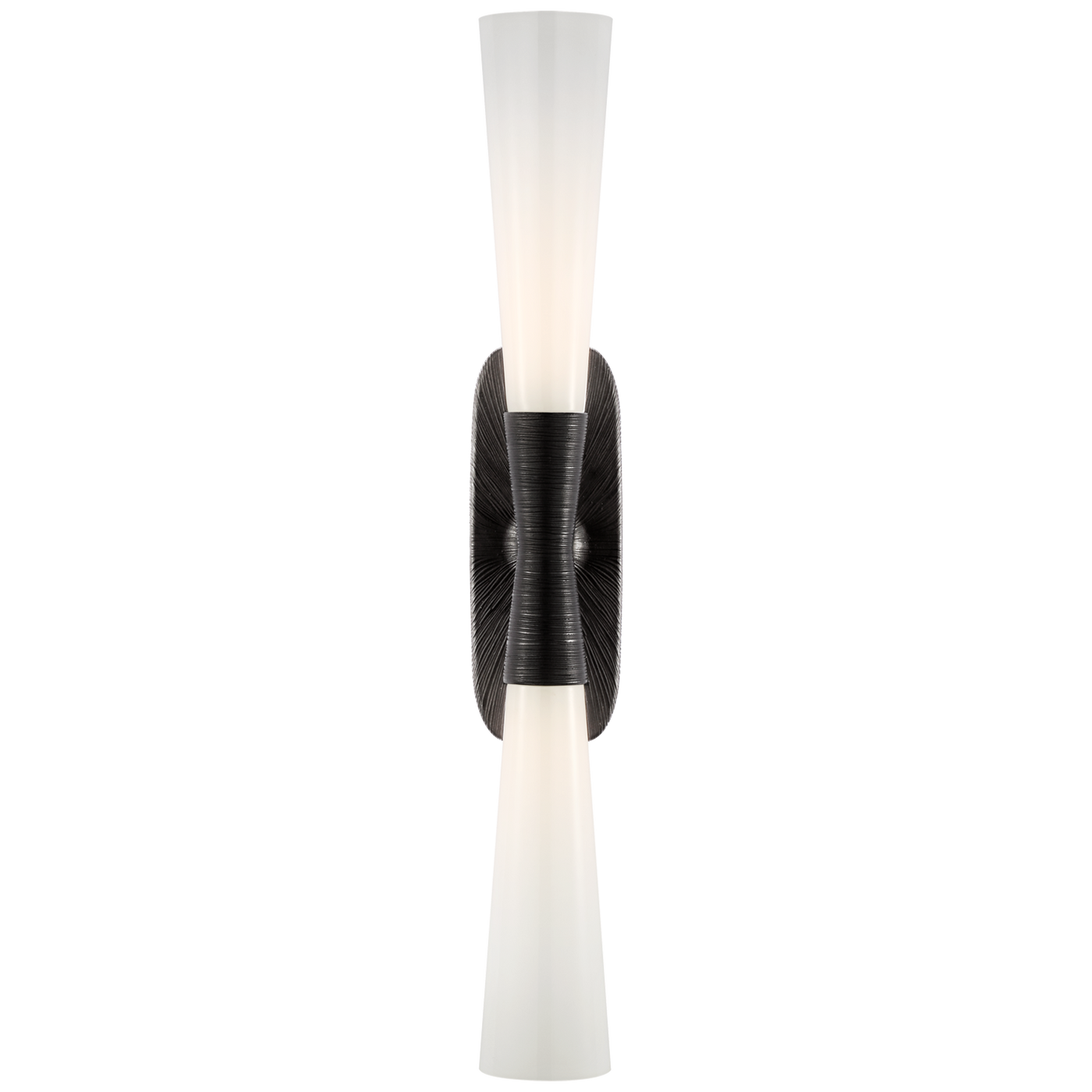Utopia Vägglampa – Aged Iron With White Glass