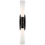 Utopia Vägglampa – Aged Iron With White Glass