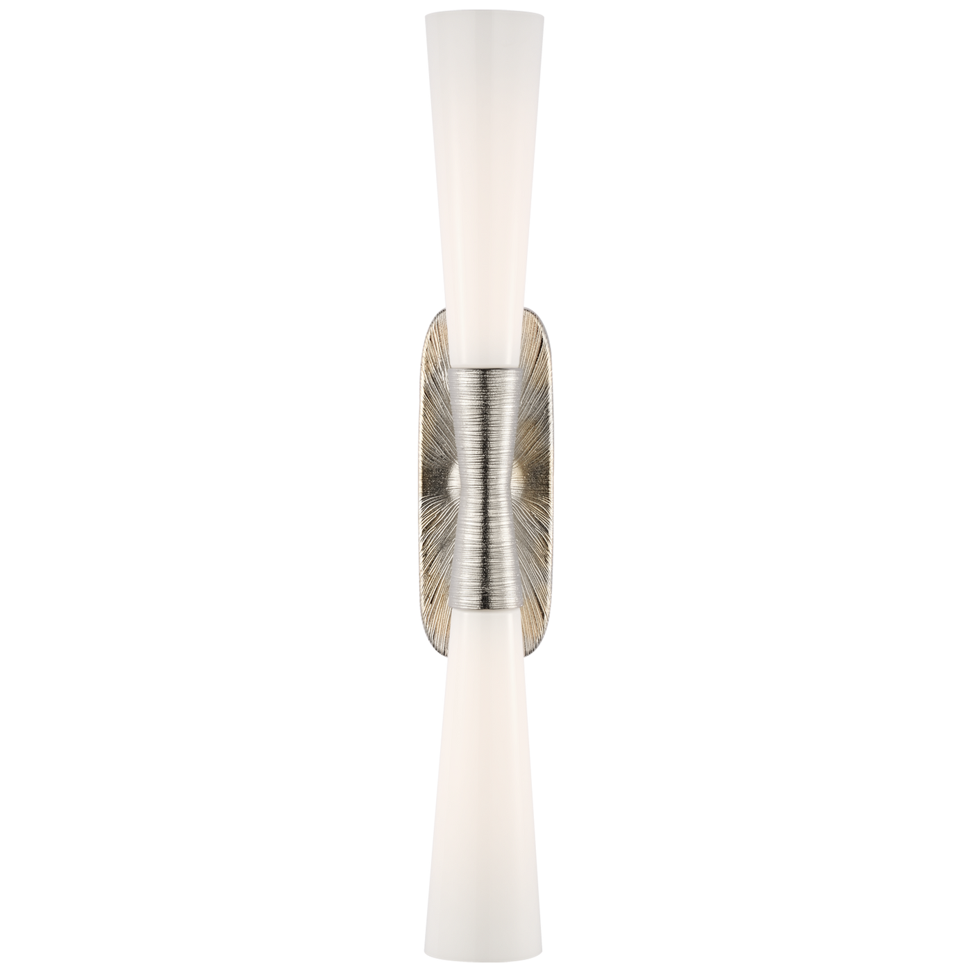 Utopia Vägglampa – Polished Nickel With White Glass