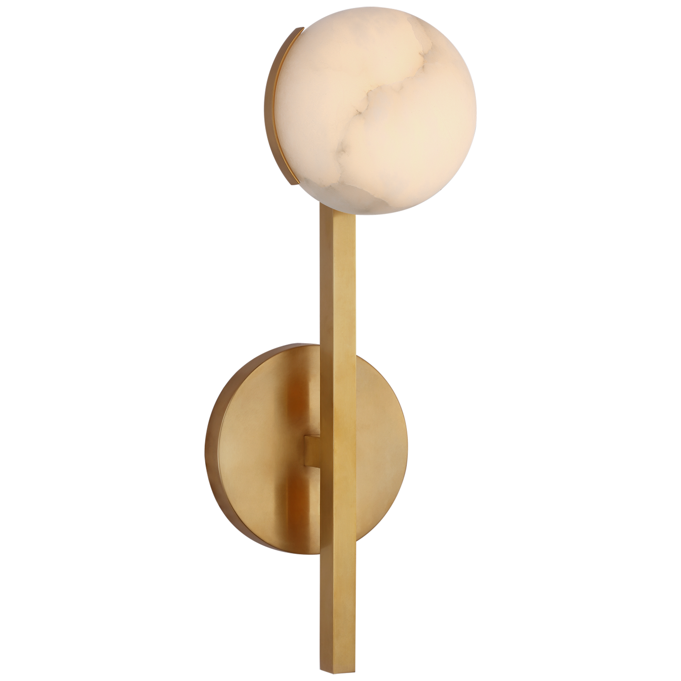 Pedra Vägglampa Petite – Antique-Burnished Brass With Alabaster