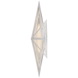 Ori Vägglampa Tall – Polished Nickel With Clear Lined Glass