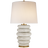 Antiqued White with Linen Shade