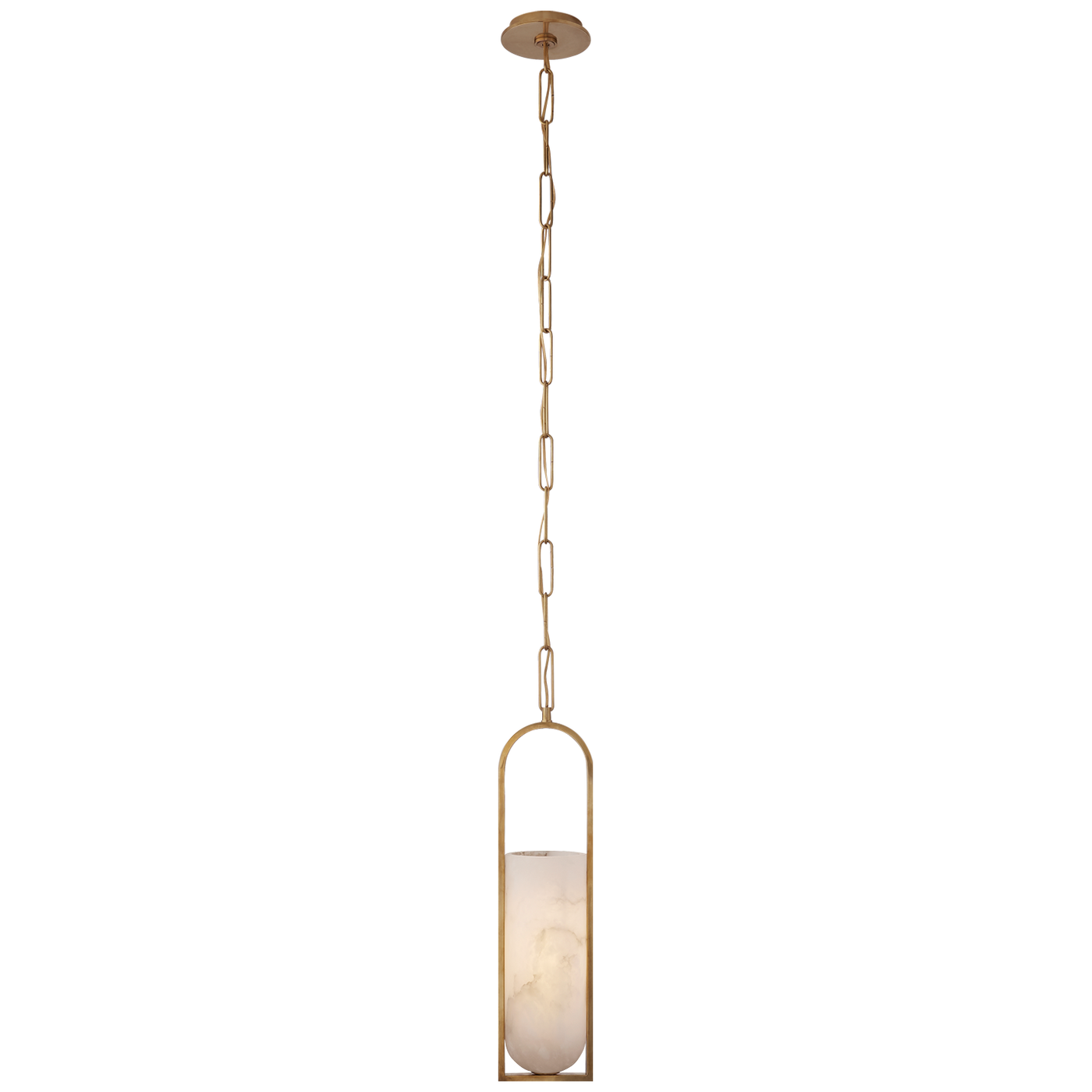 Melange Takpendel – Antique-Burnished Brass With Alabaster Shade