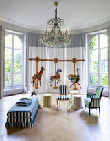 La Girafe du Carrousel room setting — Pierre Frey fabric