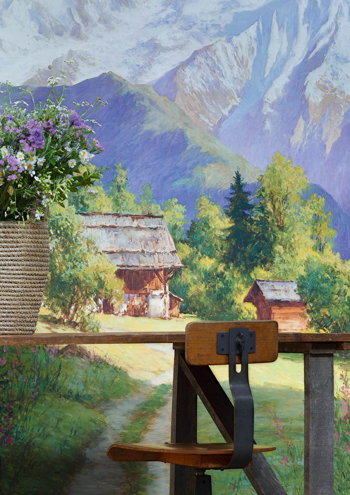 La Vallee du Mont Blanc miljöbild — Pierre Frey tapet