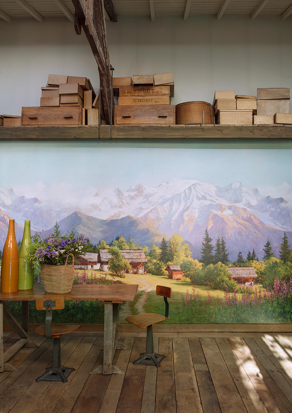 La Vallee du Mont Blanc miljöbild — Pierre Frey tapet