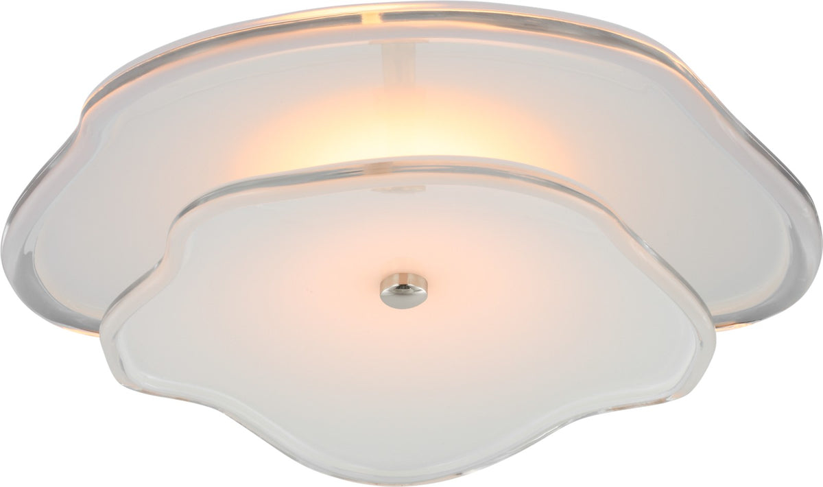 Leighton 14" Layered Plafond — kate spade new york for Visual Comfort & Co. — Polished Nickel with Cream Tinted Glass