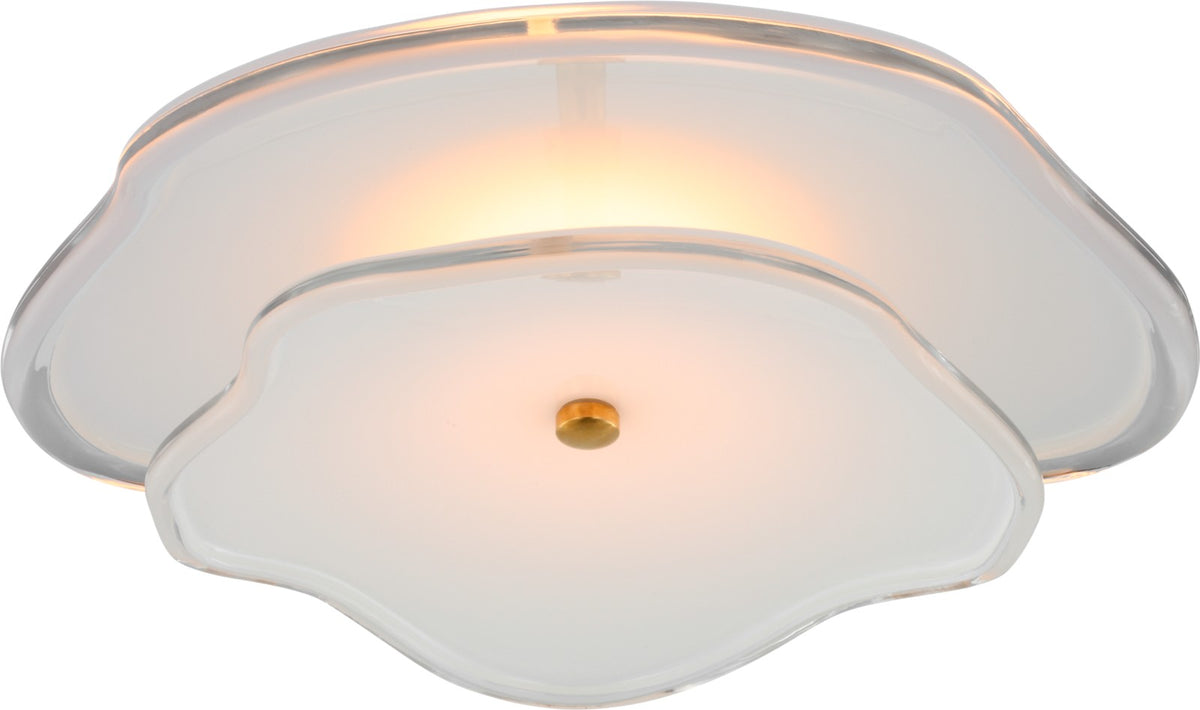 Leighton 14" Layered Plafond — kate spade new york for Visual Comfort & Co. — Soft Brass with Cream Tinted Glass