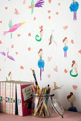 Les Ballerines d’Esther & Romane room setting — Pierre Frey wallpaper