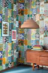 Les Feuillages room setting — Pierre Frey wallpaper