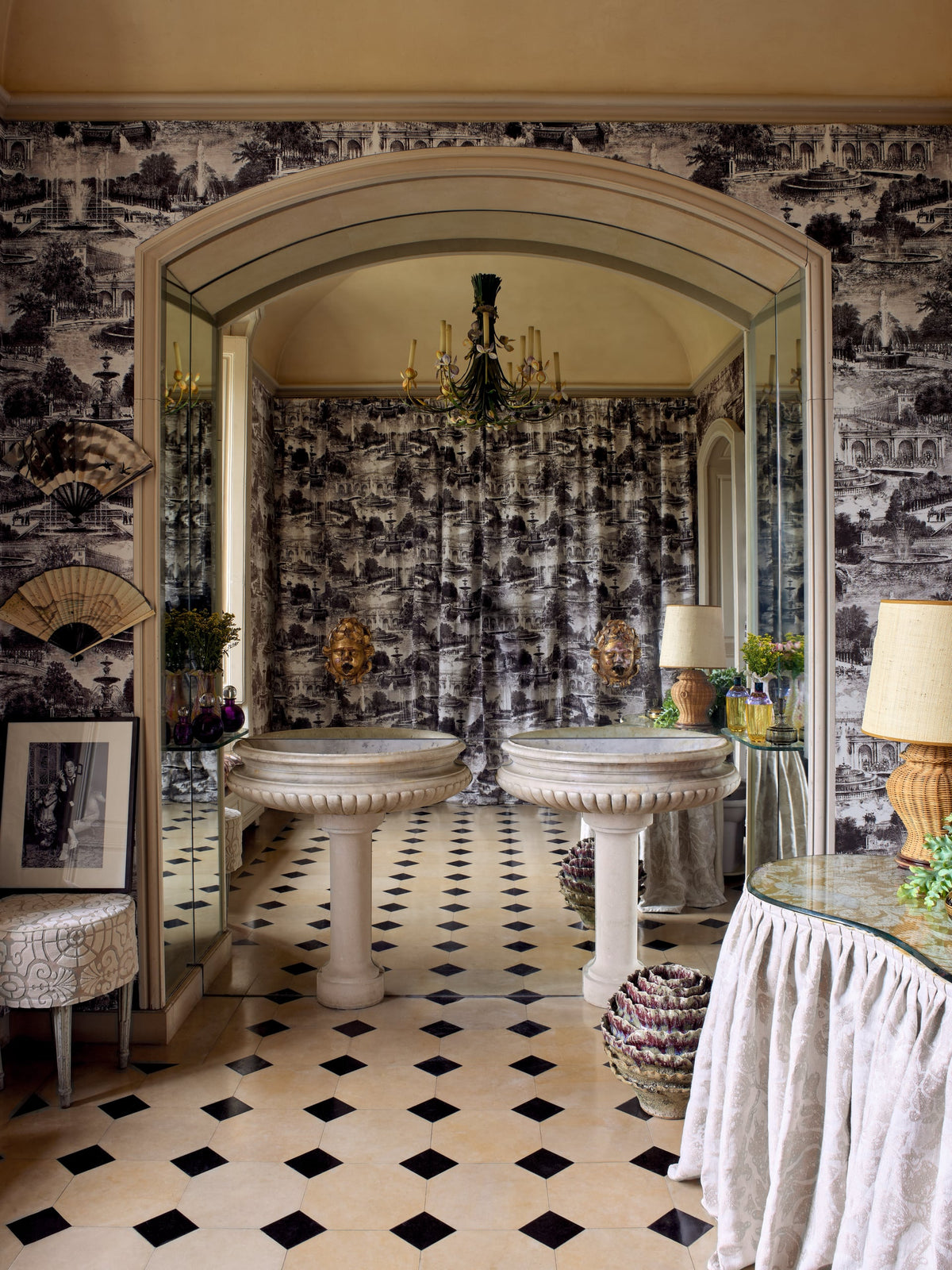 Les Fontainiers room setting — Pierre Frey fabric