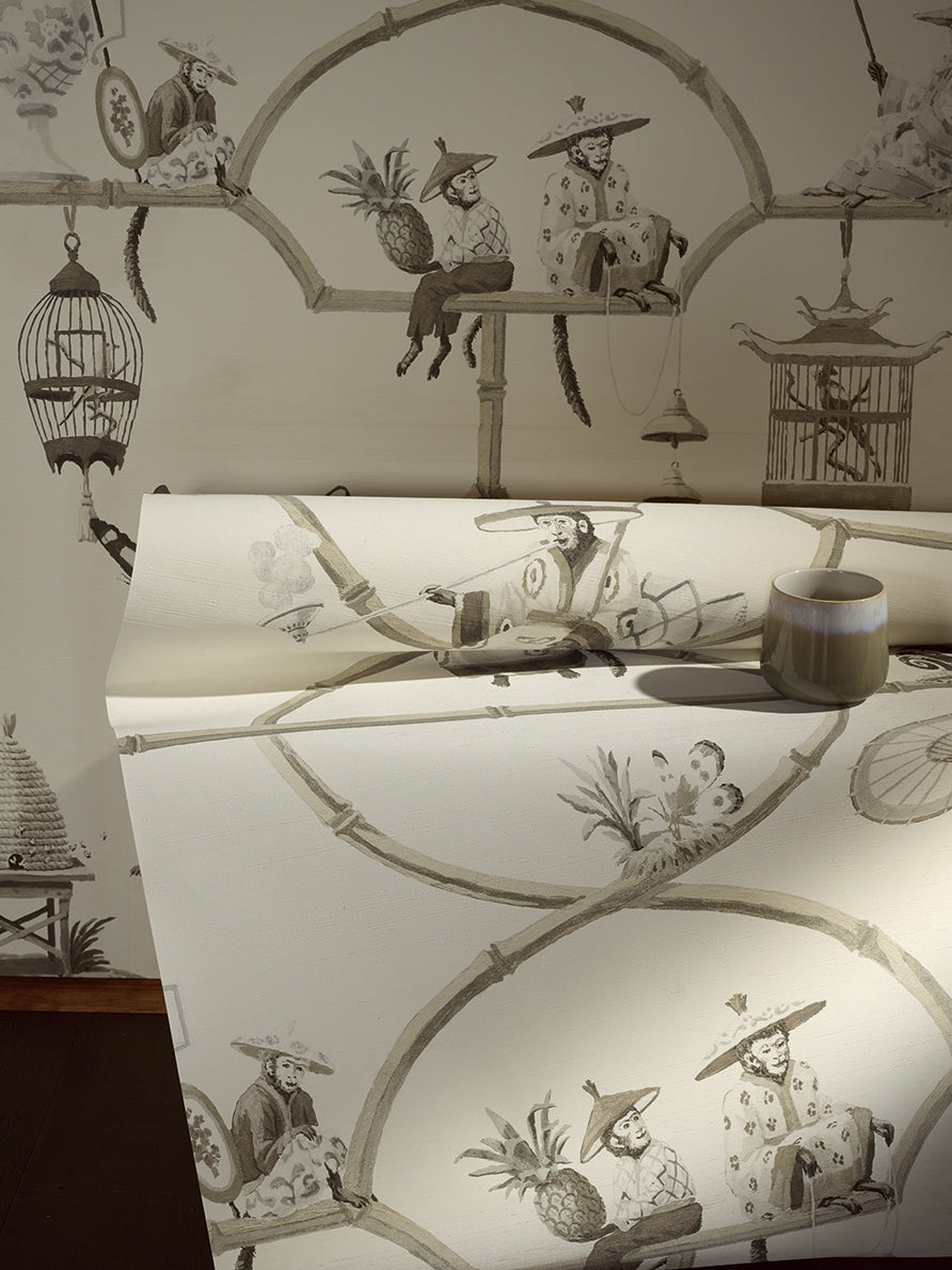 Les Singes Savants room setting — Pierre Frey wallpaper
