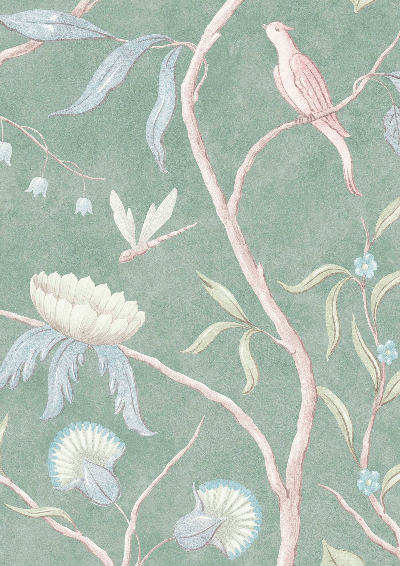 Adam's Eden Ceramic – närbild — Lewis & Wood tapet