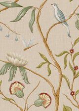 Adam's Eden Taupe – närbild — Lewis & Wood tyg