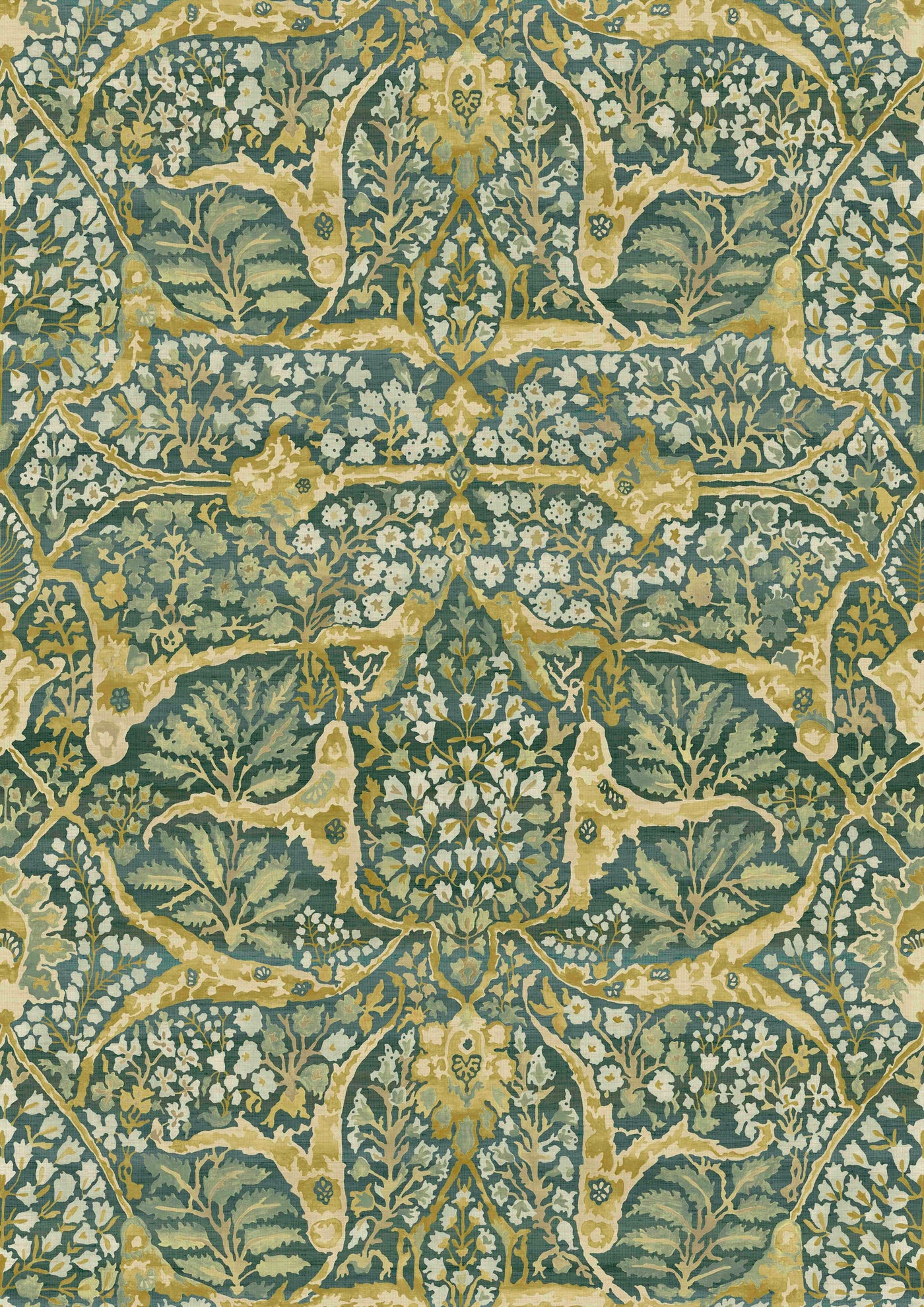 Alhambra 50 Verdure – närbild — Lewis & Wood tapet