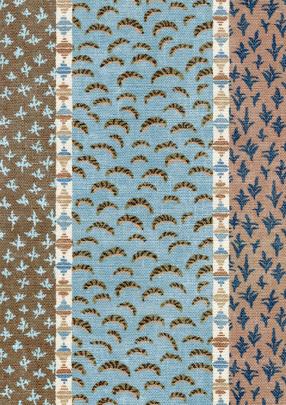 Asha Stripe Blue Almond — Lewis & Wood tyg