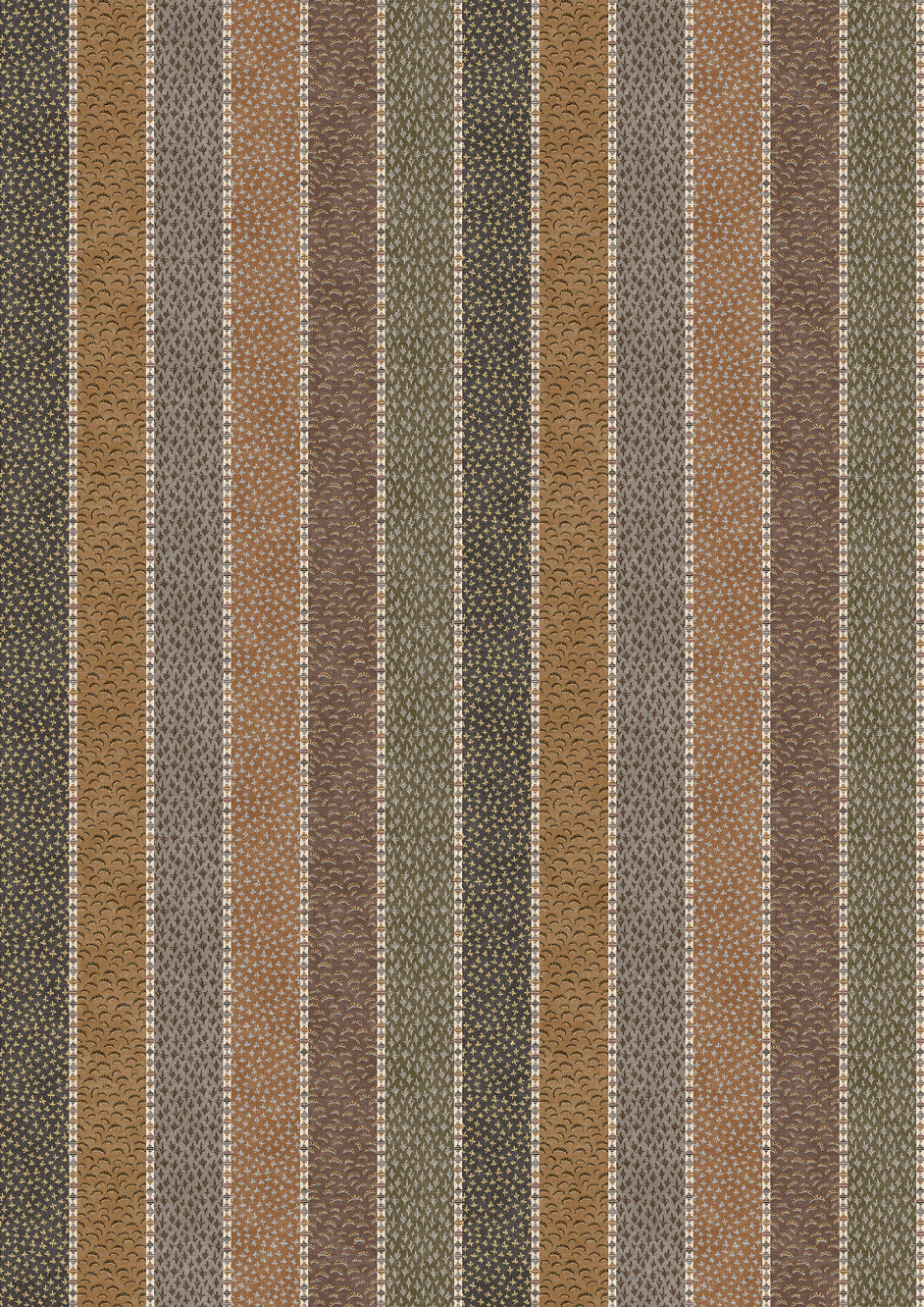 Asha Stripe Cedar Smoke – hel bredd — Lewis & Wood tyg