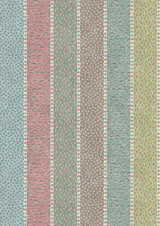 Asha Stripe Pistachio Rose – närbild — Lewis & Wood tyg