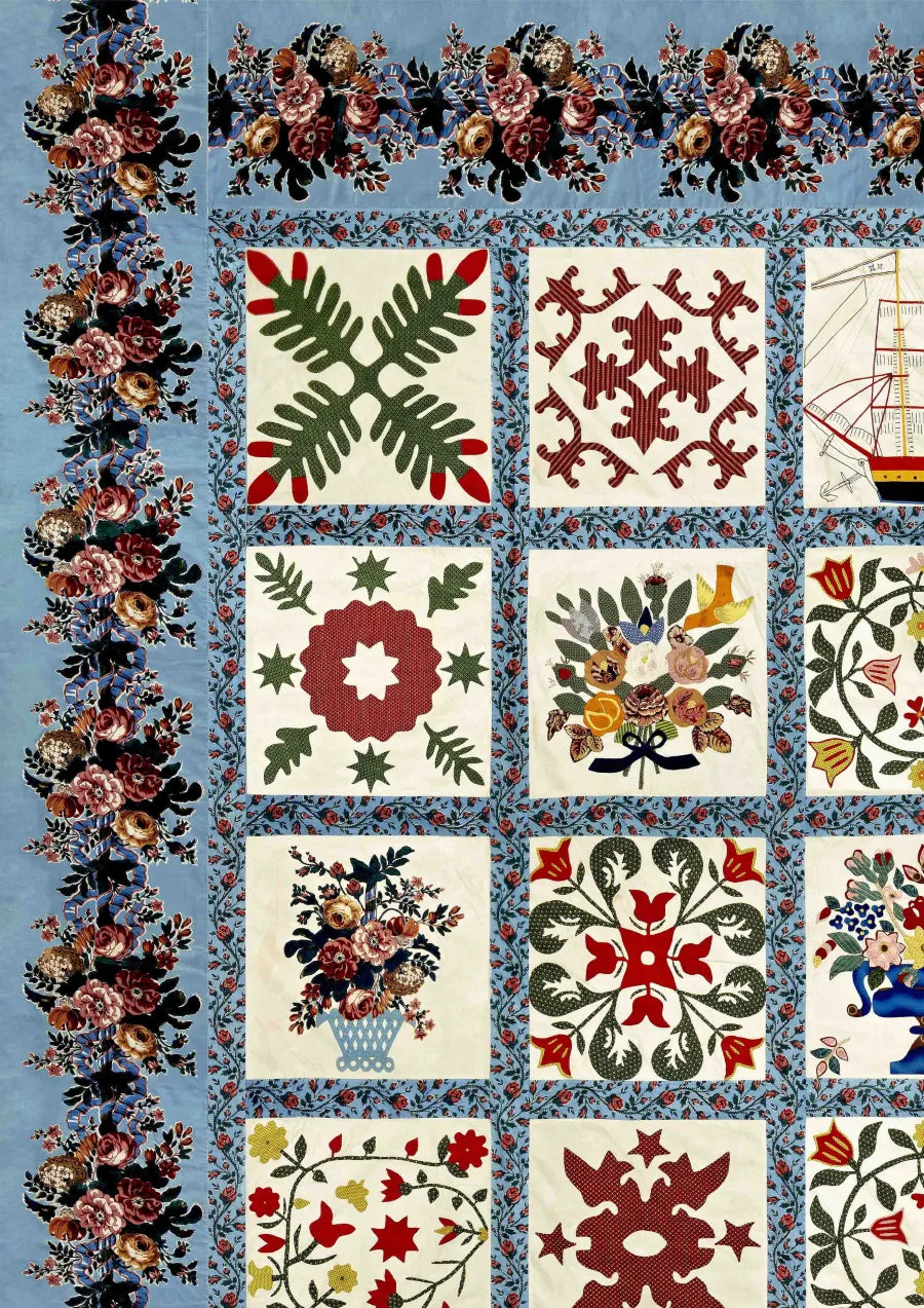 Baltimore Quilt Document – närbild — Lewis & Wood tyg
