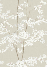 Beech Linen – närbild — Lewis & Wood tapet