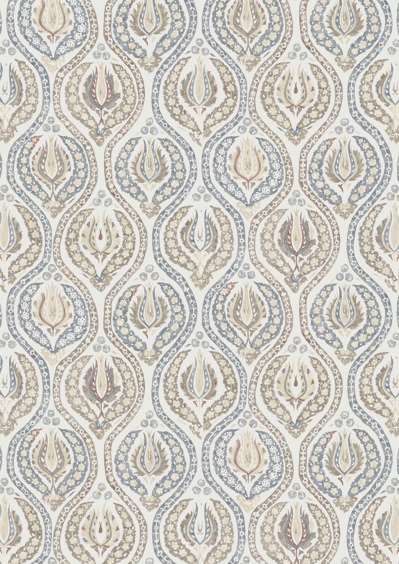Benaki Blue Umber – hel bredd — Lewis & Wood tyg