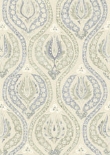 Benaki Green Slate – närbild — Lewis & Wood tapet