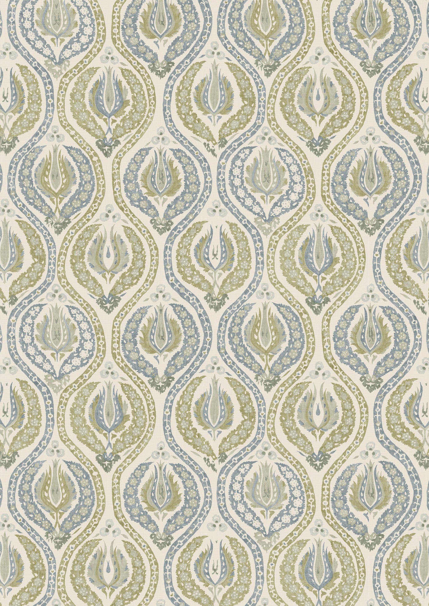 Benaki Lavender Green – hel bredd — Lewis & Wood tyg