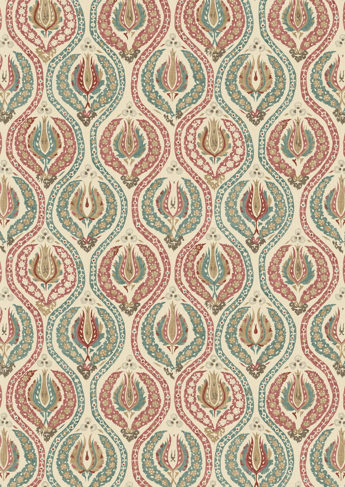 Benaki Mulberry Blue – hel bredd — Lewis & Wood tyg