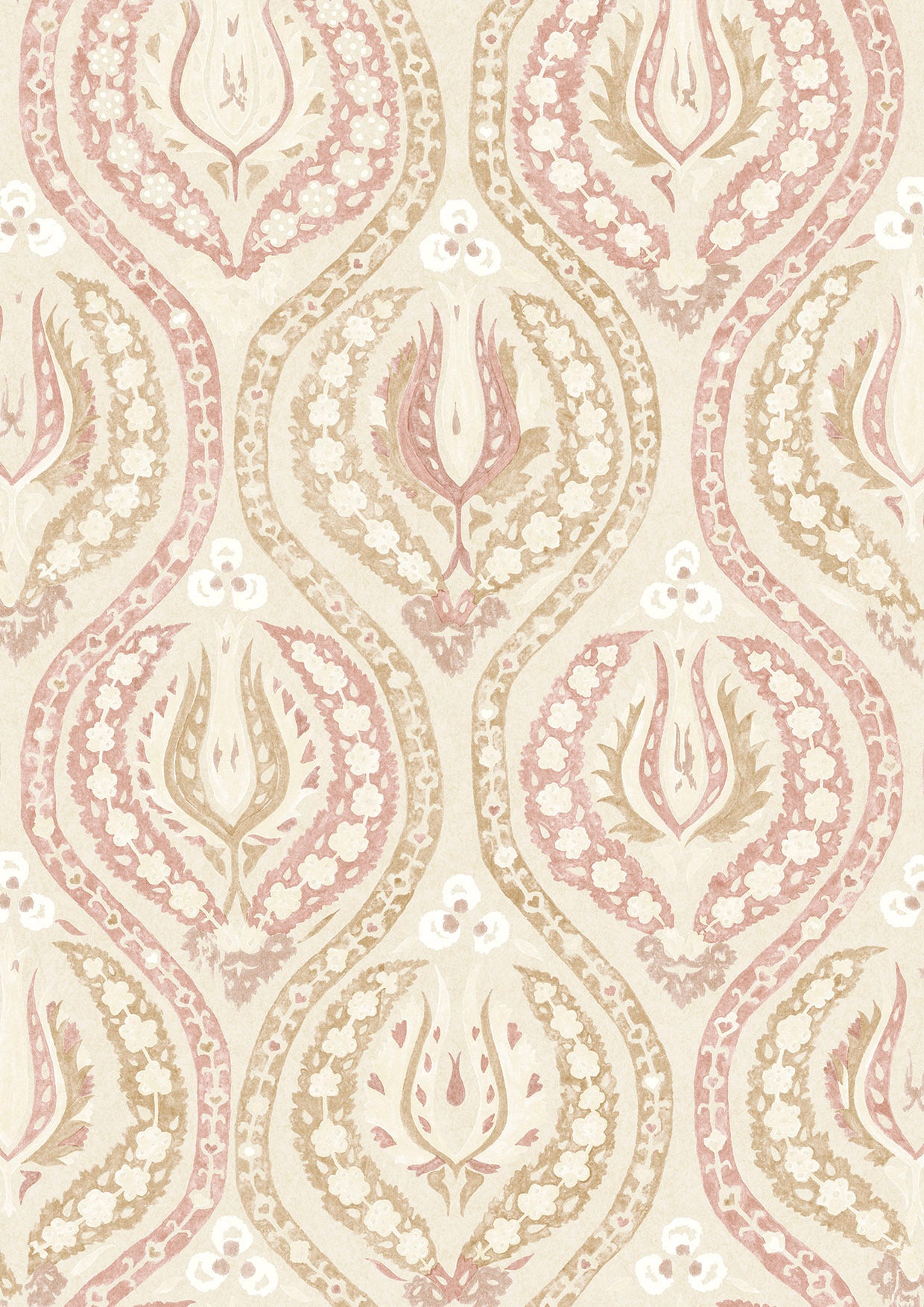 Benaki Pink Cocoa – närbild — Lewis & Wood tapet