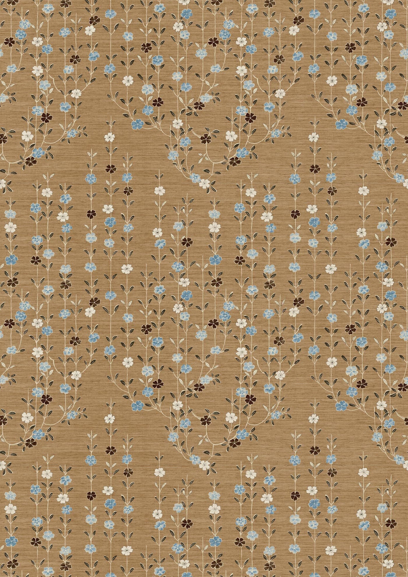 Blossom Blue Ginger – hel bredd — Lewis & Wood tyg
