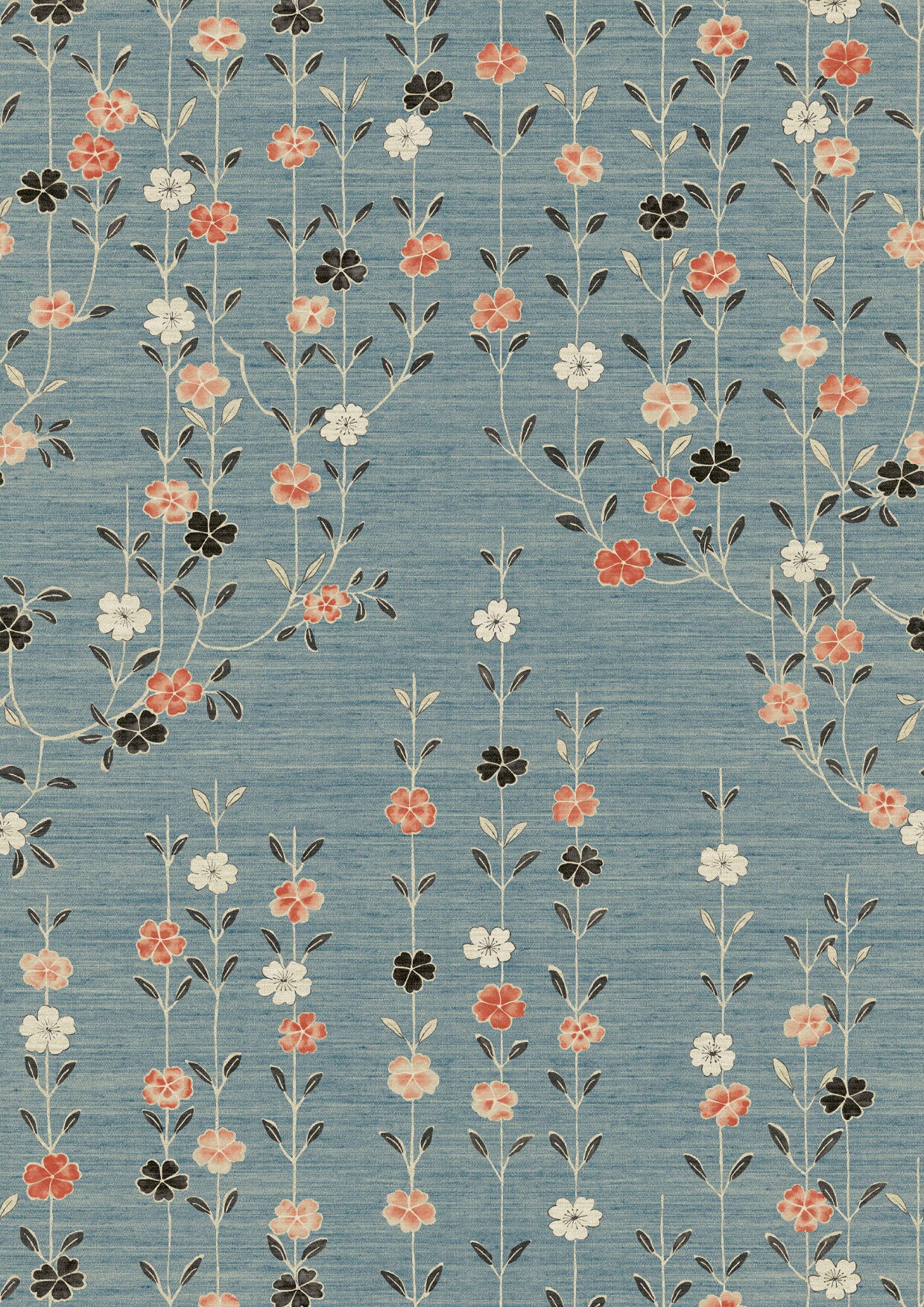 Blossom Coral Sea – närbild — Lewis & Wood tapet