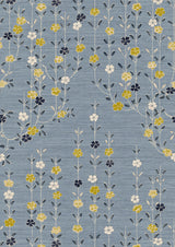 Blossom Saffron Sky – närbild — Lewis & Wood tyg