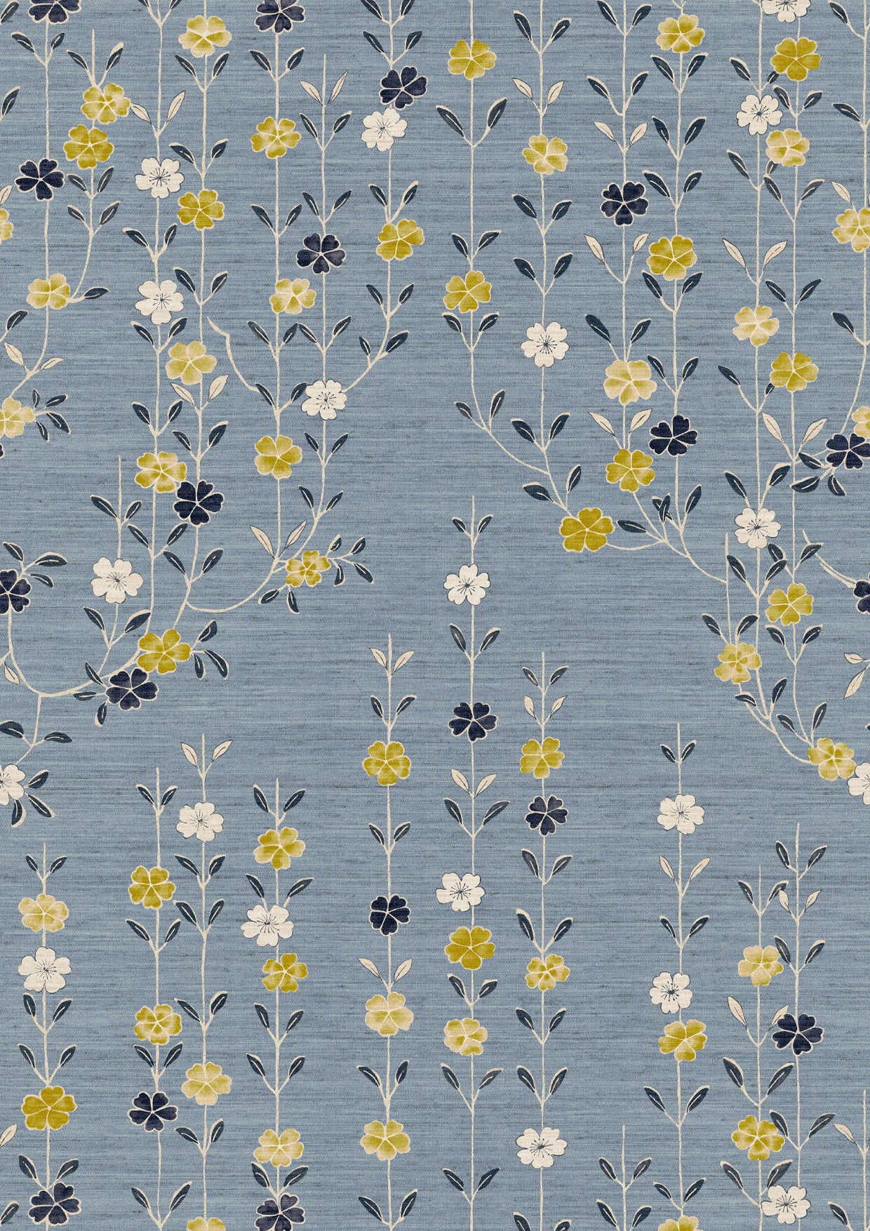 Blossom Saffron Sky – närbild — Lewis & Wood tapet