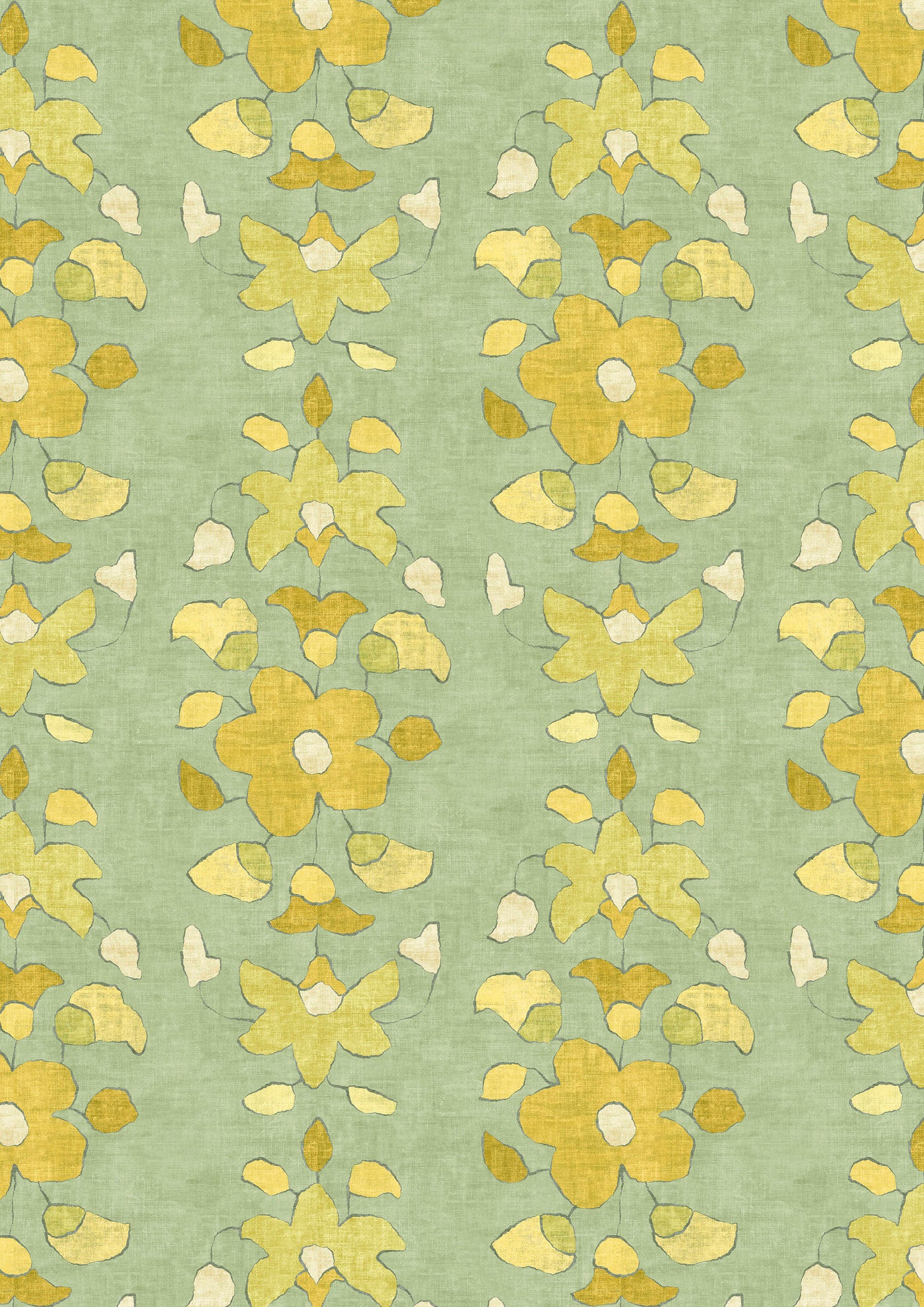 Chamba Lemongrass – närbild — Lewis & Wood tyg