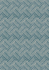 Checkerbox Indigo – närbild — Lewis & Wood tyg