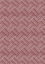 Checkerbox Pomegranate – närbild — Lewis & Wood tyg