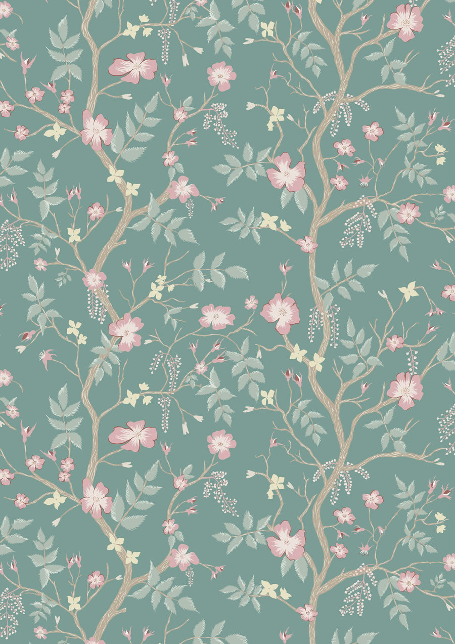 Cinda's Roses Tapet — Lewis & Wood